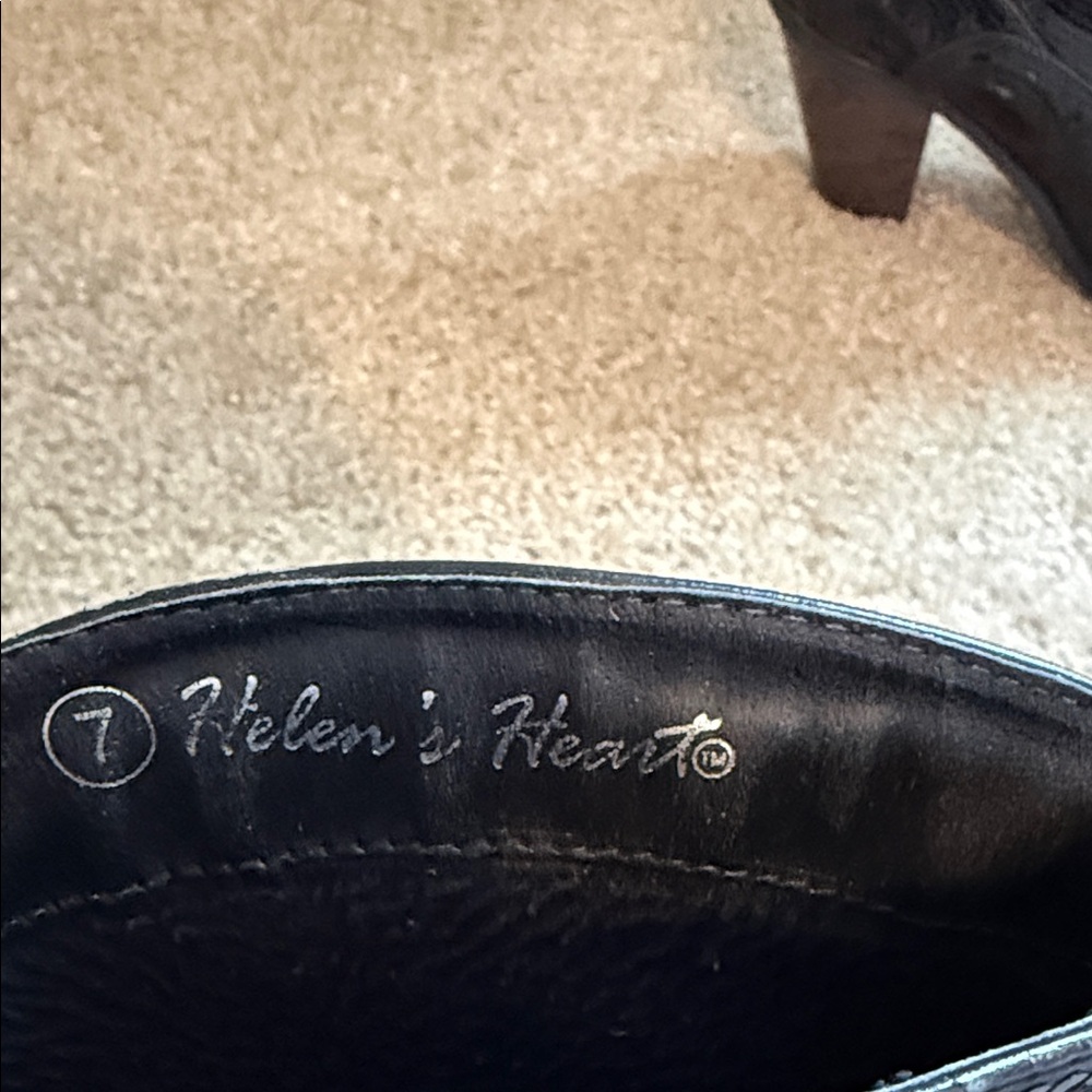 Chic Black Patterned Heeled Sequined Boots - image 2